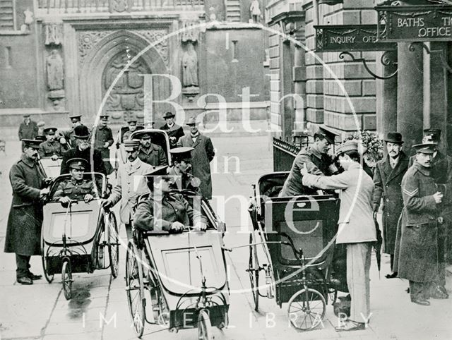 Convalescing soldiers at the Pump Room, Bath c.1916