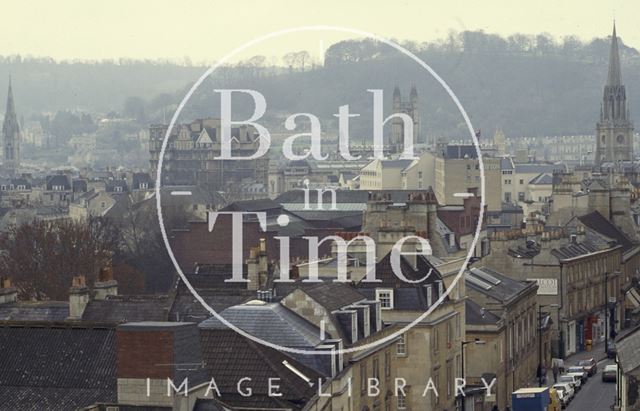 Looking south from the roof of St. Swithin's Church, Walcot Street, Bath 1992