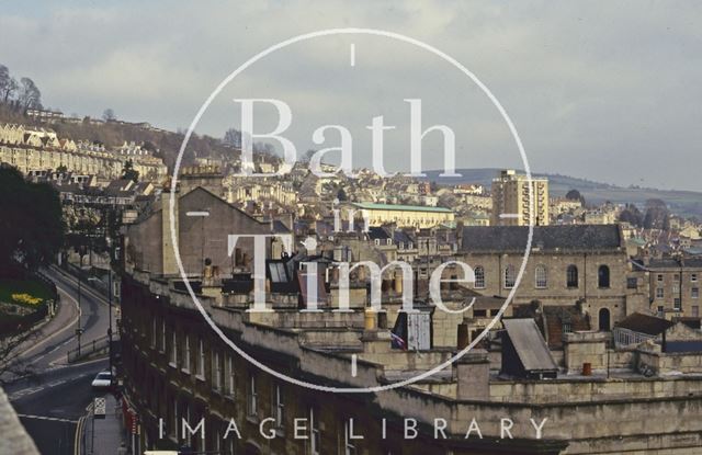 Looking north from the roof of St. Swithin's Church, Walcot Street, Bath 1992