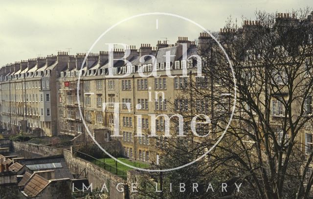 Looking south from the roof of St. Swithin's Church, Walcot Street, Bath 1992