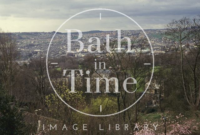 View from Lansdown Crescent looking towards Royal Victoria Park, Bath 1992