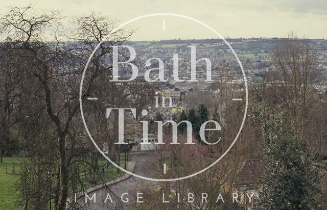 View from Lansdown Crescent looking south towards Park Street, Bath 1992