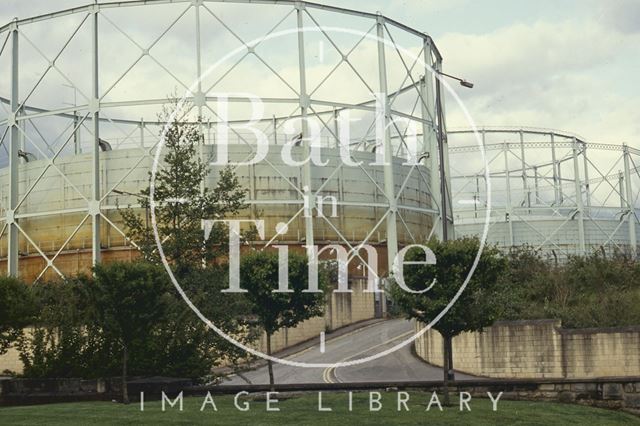 The Gas holders on the Western Riverside site, Bath 1992