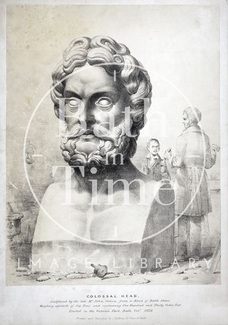 Colossal Head, Royal Victoria Park, Bath 1839