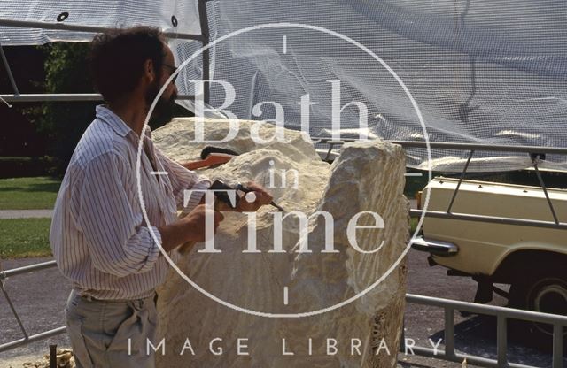 Royal Victoria Park, stone carving, Bath 1992