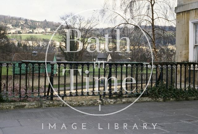 Cast iron hand rail, outside 14, North Parade, just before North Parade Bridge, Bath 1993