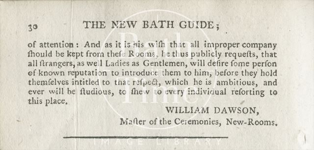 Regulations for the Company in Bath, part 3 1780