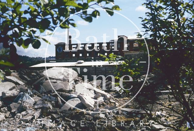 The derelict Bath Cabinet Makers works, Lower Bristol Road, Bath 1994