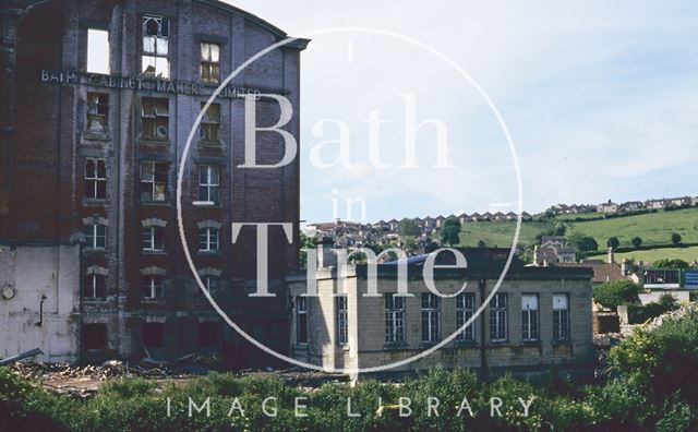 The derelict Bath Cabinet Makers works, Lower Bristol Road, Bath 1994