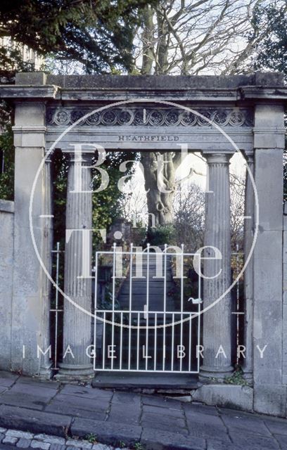 The entrance to Heathfield, St. Stephen's Road, Bath 1994