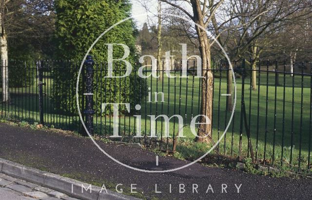 Unidentified railings with a mysterious gatepost and opening, Bath? 1995