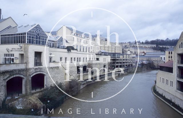 View of River Avon from Pulteney Bridge, Bath 1995