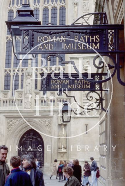 Pump Room sign, Abbey Church Yard, Bath 1995