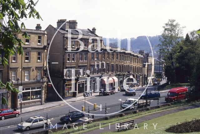 Top of Walcot Street, viewed from Hedgemead Park, Bath 1995