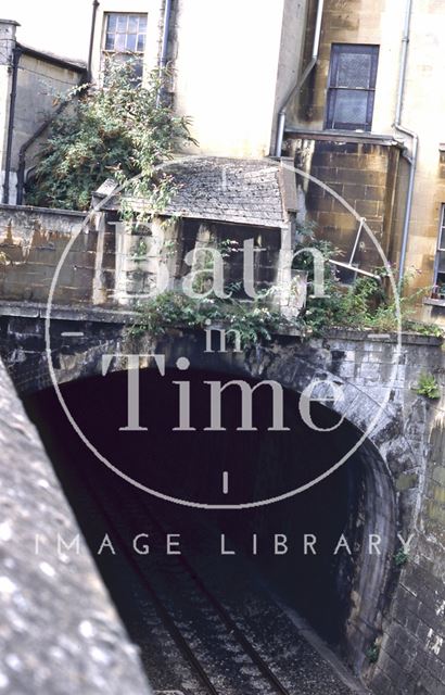 Great Western Railway as it passes under Raby Place, Bathwick, Bath 1995