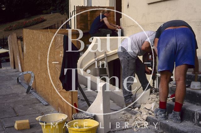 Repairs to railings, Walcot Parade, London Road, Bath 1995