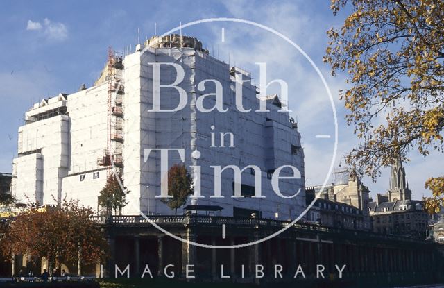 The Empire Hotel, wrapped and undergoing cleaning, Bath 1996