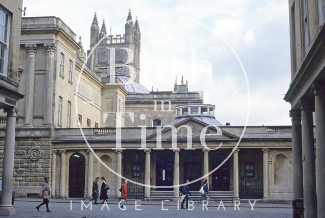 King's and Queen's Bath entrance and Bath Abbey 1997