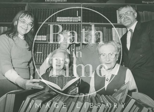 Presentation of book tokens to long serving housebound library volunteers 1990