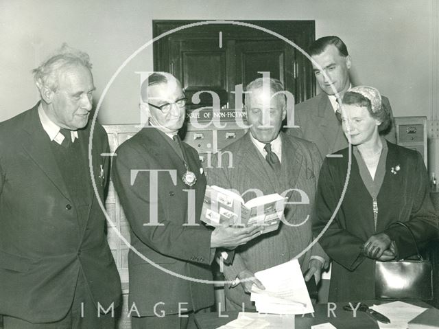 Opening of the Converted Lending Library, Bridge Street, Bath 1958