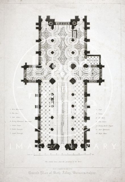 Ground Plan of Bath Abbey 1819