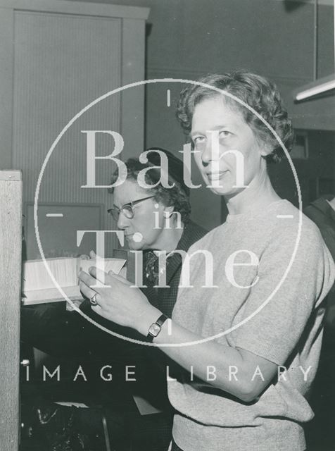 Miss M. Strecker (staff), Bath Reference Library, Bath 1965