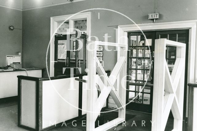 Vestibule alarm barrier, Reference Library, Queen Square, Bath 1990