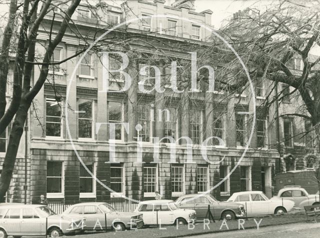 Exterior of Reference library 18, Queen Square, Bath 1968