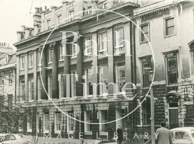 Exterior of Reference library 18, Queen Square, Bath 1969