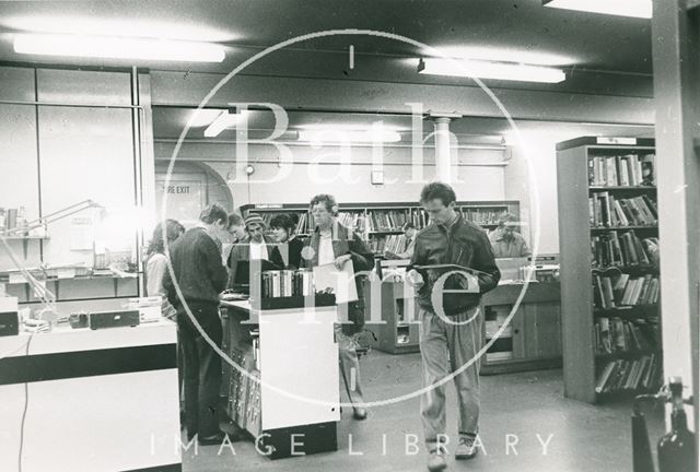 Lending Library, Bridge Street, lower floor and record library, Bath 1990