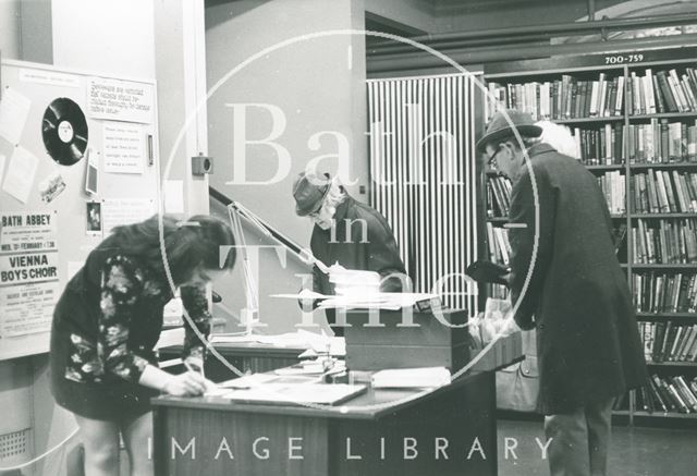 Record Library, Bridge Street, issue counter 1990