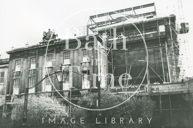 Rear of the Theatre Royal from Beauford Square, Bath 1982