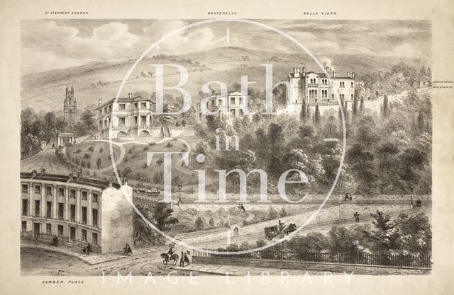 Houses on Beacon Hill, Camden Place, Bath c.1850