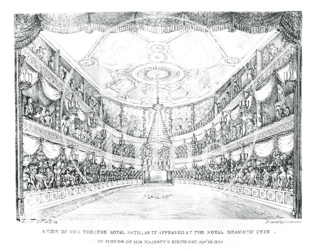 Theatre Royal as it appeared at the Royal Dramatic Fete, Bath 1824