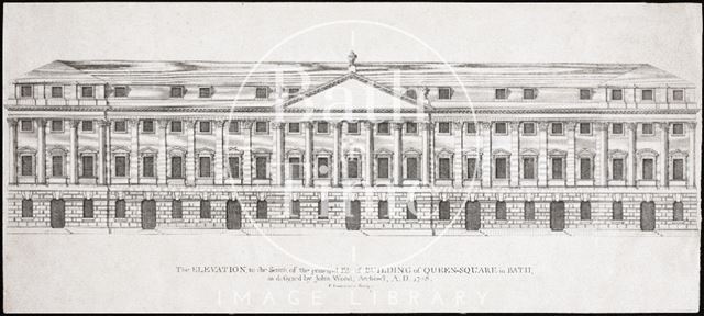 The south elevation of the north side of Queen Square, Bath 1728