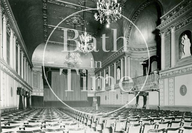 The Ballroom in use as a theatre, Assembly Rooms, Bath c.1920