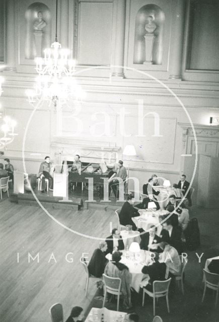 Dining and dancing at the Assembly Rooms, Bath c.1960