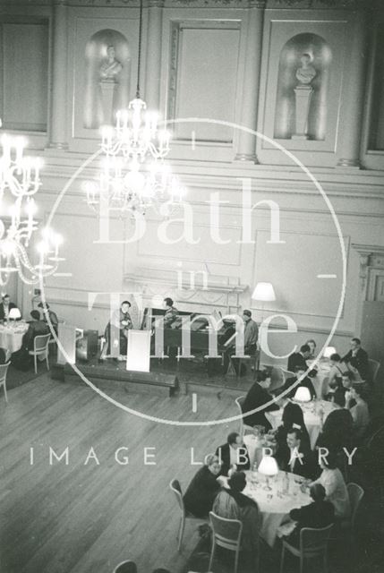 Dining and dancing at the Assembly Rooms, Bath c.1960