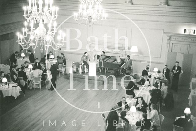 Dining and dancing at the Assembly Rooms, Bath c.1960