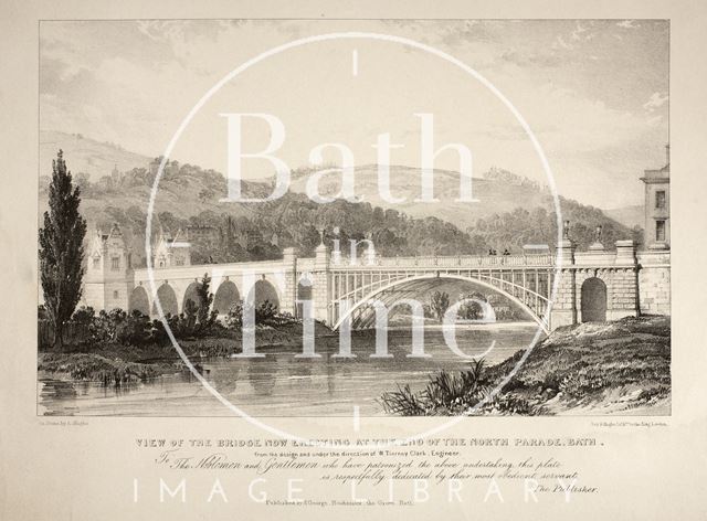 View of the Bridge Now Erecting at the End of the North Parade, Bath 1835