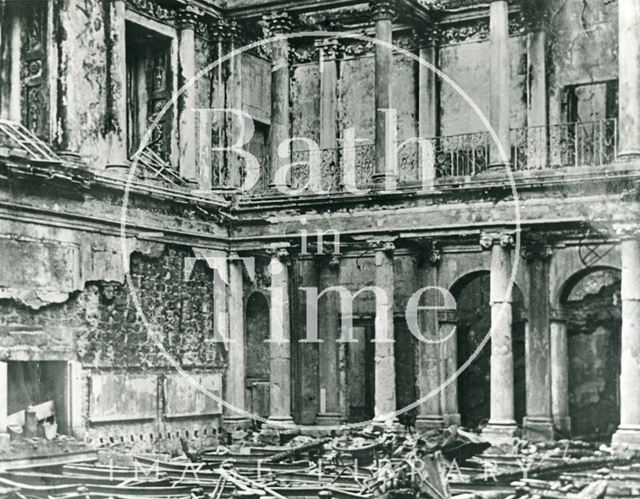 Assembly Rooms after bombing in the Bath Blitz 1942