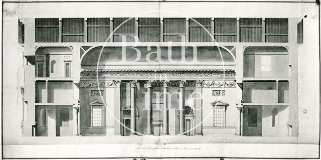 Section through the Ball and Concert Room by Robert Adam, Assembly Rooms, Bath 1933