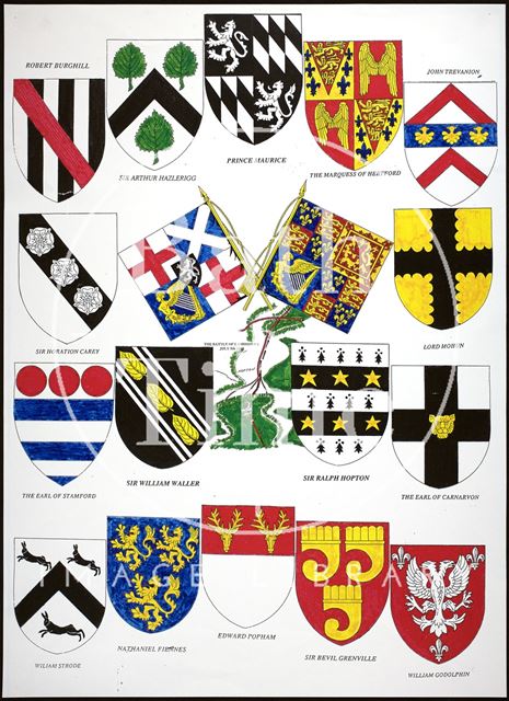 Arms of the Combatants of the Battle of Lansdown, Bath c.1993