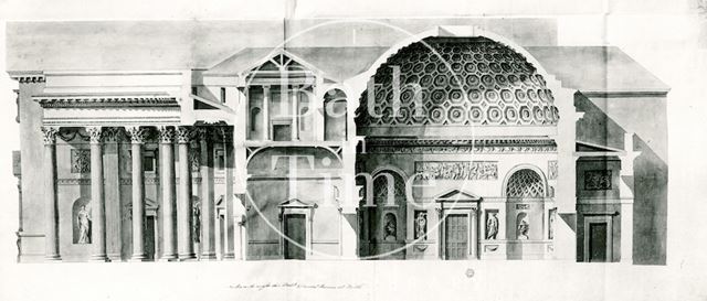 Section through the Ball and Concert Room by Robert Adam, Assembly Rooms, Bath 1933