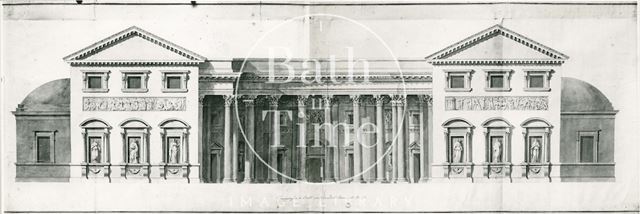 Section through the Ball and Concert Room by Robert Adam, Assembly Rooms, Bath 1933