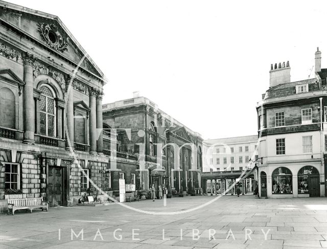 The Pump Room and Abbey Church Yard, Bath c.1960