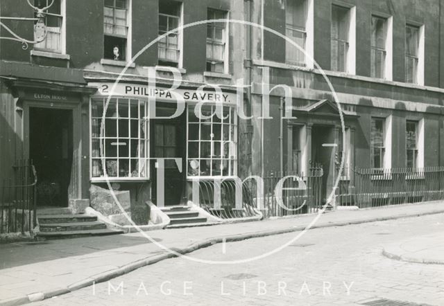 Philippa Savery, antiques, 2, Abbey Street, Bath c.1960