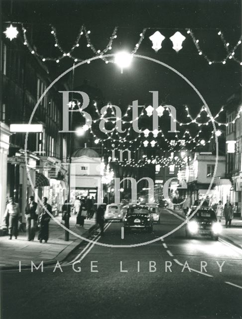 Christmas Illuminations in Argyle Street, Bath 1974