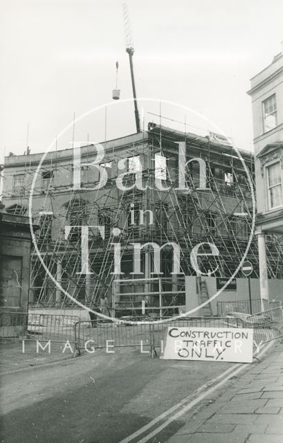 Demolition after the fire, Bath Street, Bath 1986