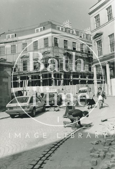 Bath Street development from Hot Bath Street, Bath 1988